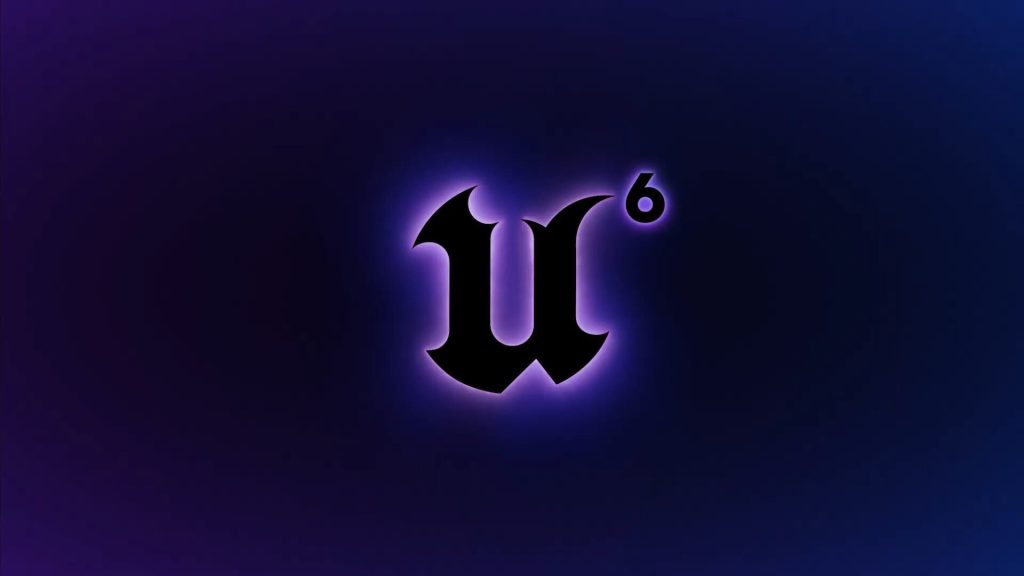 Unreal Engine 6 official logo with purple glow effect