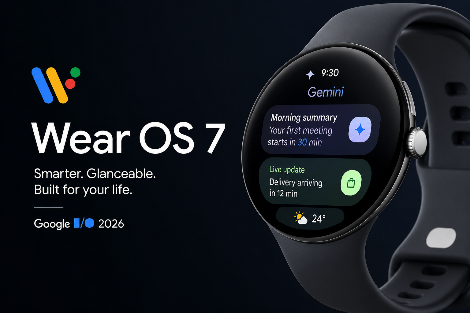 Wear OS 7 by Google - Smarter Glanceable Smartwatch OS announced at Google I/O 2026