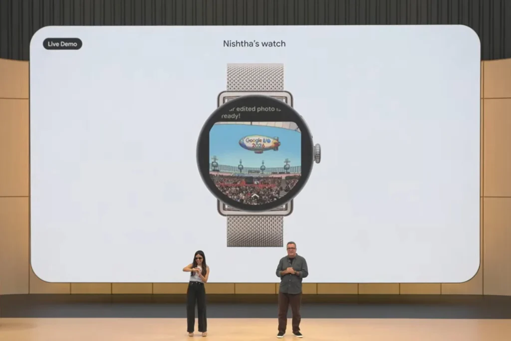 Google I/O 2026 Live Demo of Wear OS 7 features on a Pixel Watch